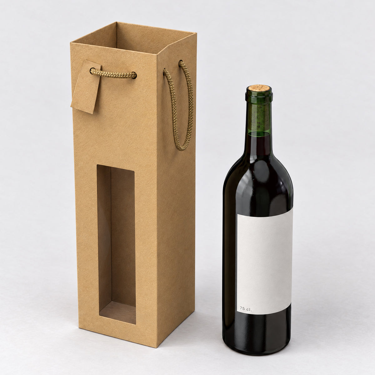 Sacs kraft pour bouteilles de vin (75 cl.)