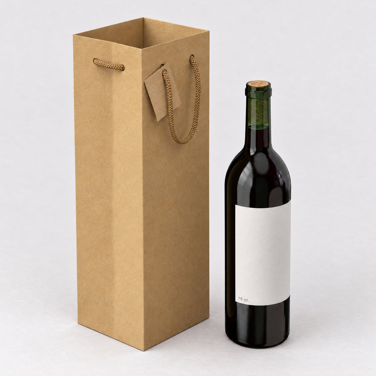 Sacs kraft pour bouteilles de vin (75 cl.)