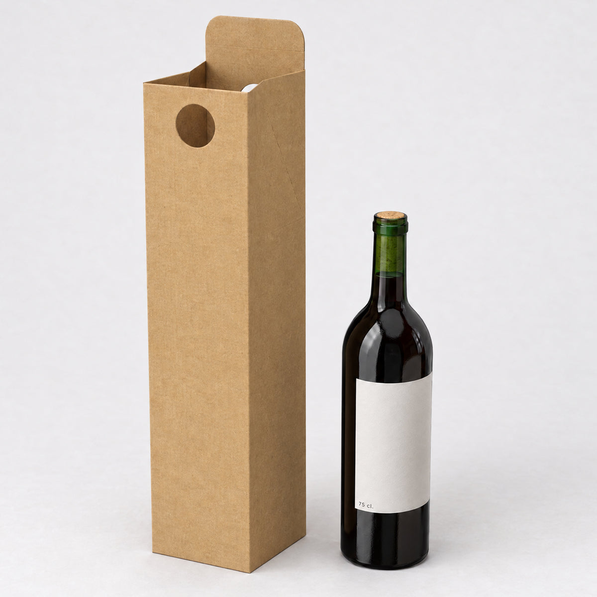 Boîte carton pour bouteille de vin (75 cl.)
