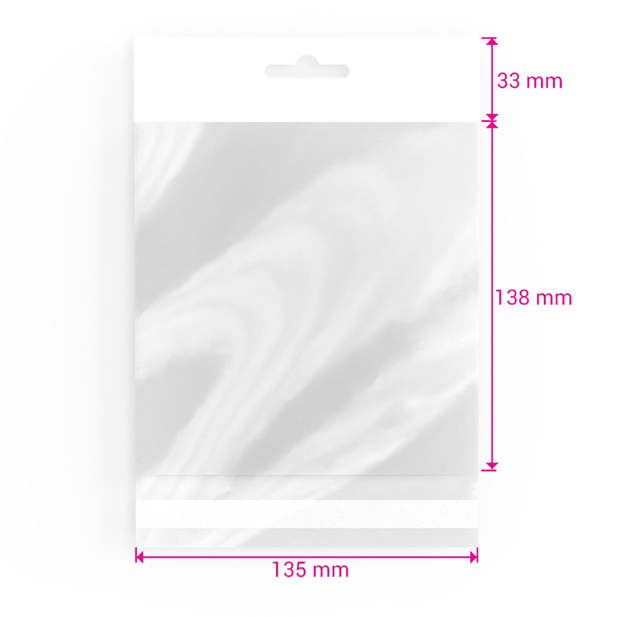 Sacs en cellophane avec en-tête (OPP)