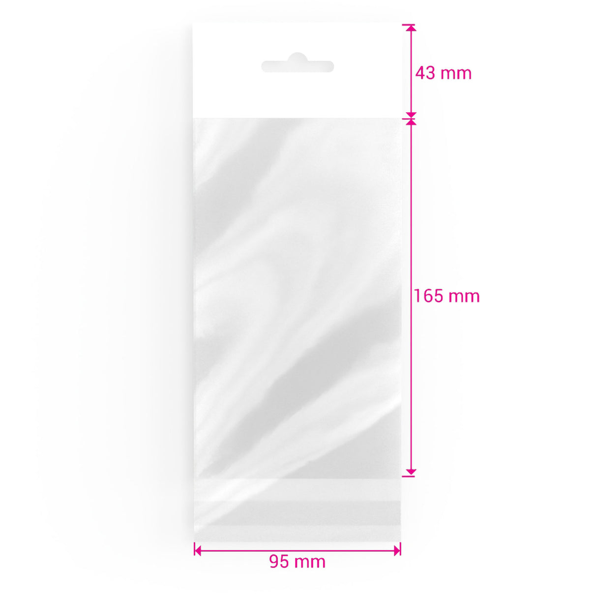 Sacs en cellophane avec en-tête (OPP)