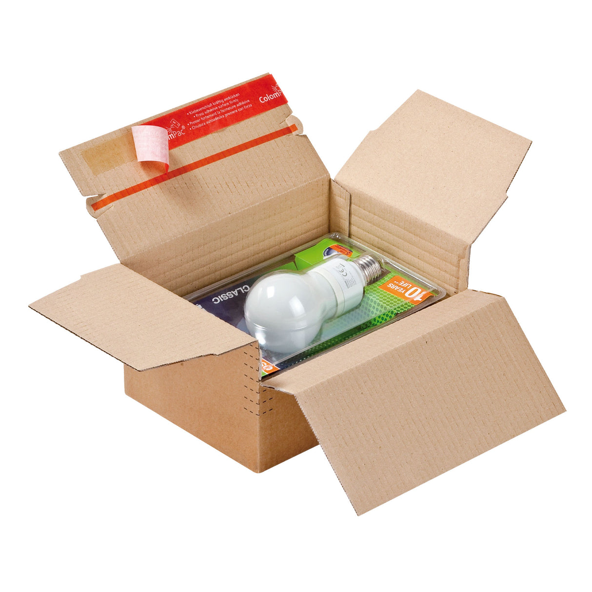 Boîte en carton ajustable avec fermeture auto-agrippante pour les expéditions