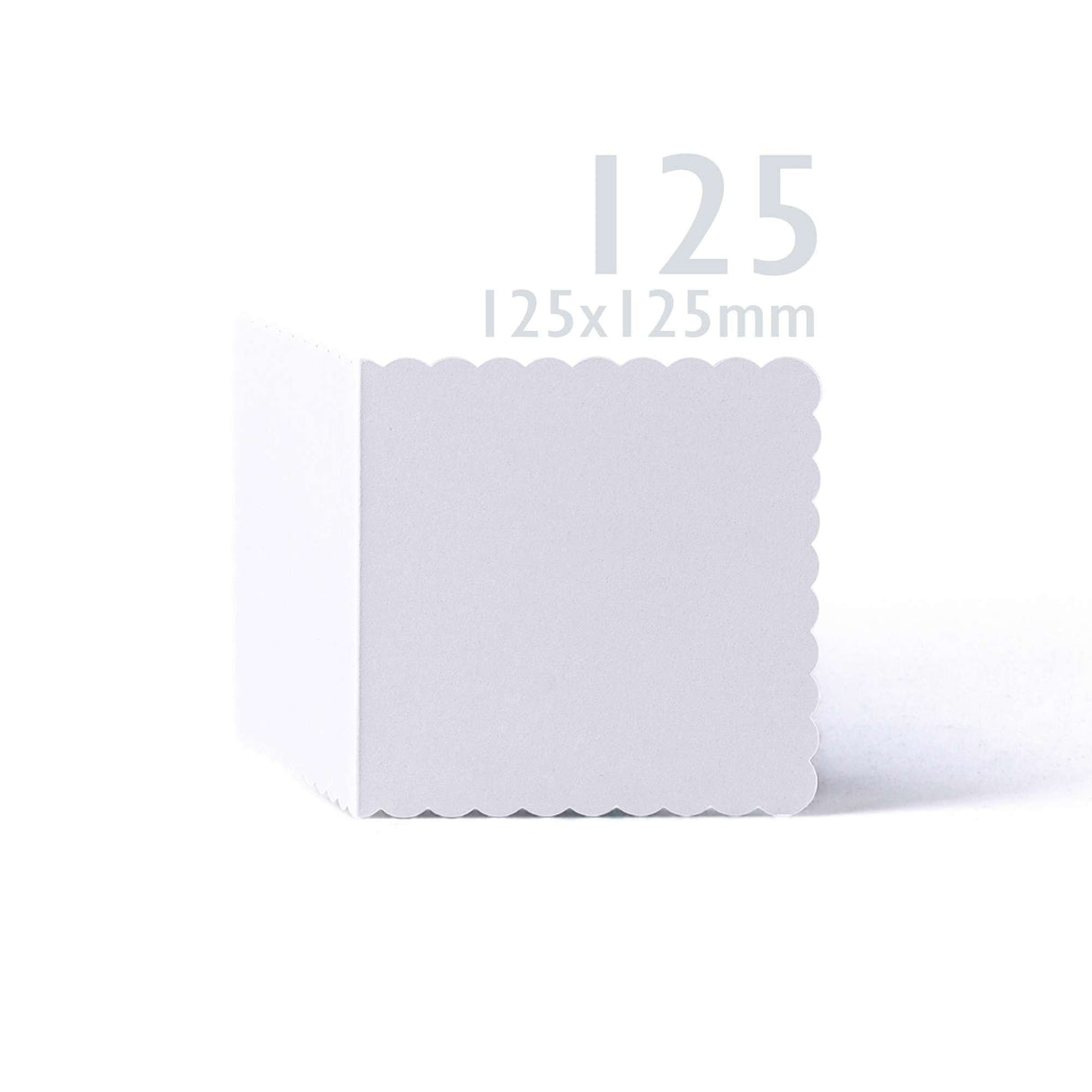 Cartes et enveloppes blanches à bord ondulé – lot