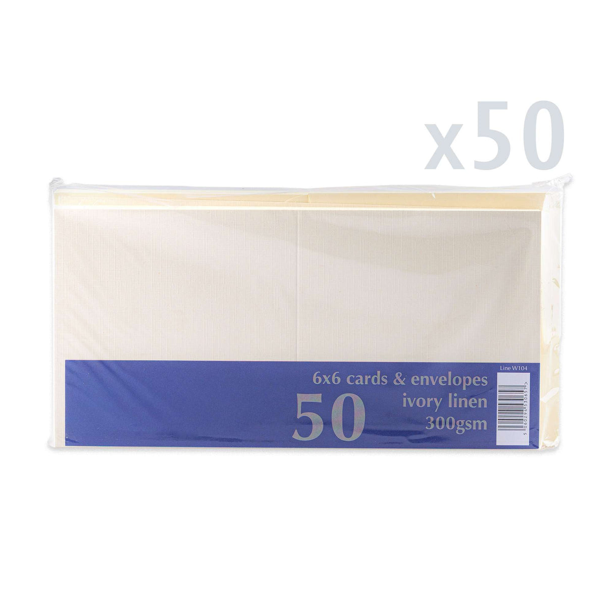 Cartes et enveloppes à texture lin – lot