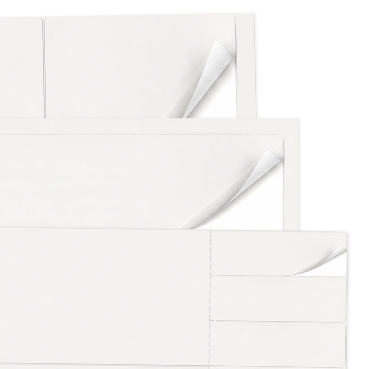 Lots d'étiquettes blanches L - 100 feuilles