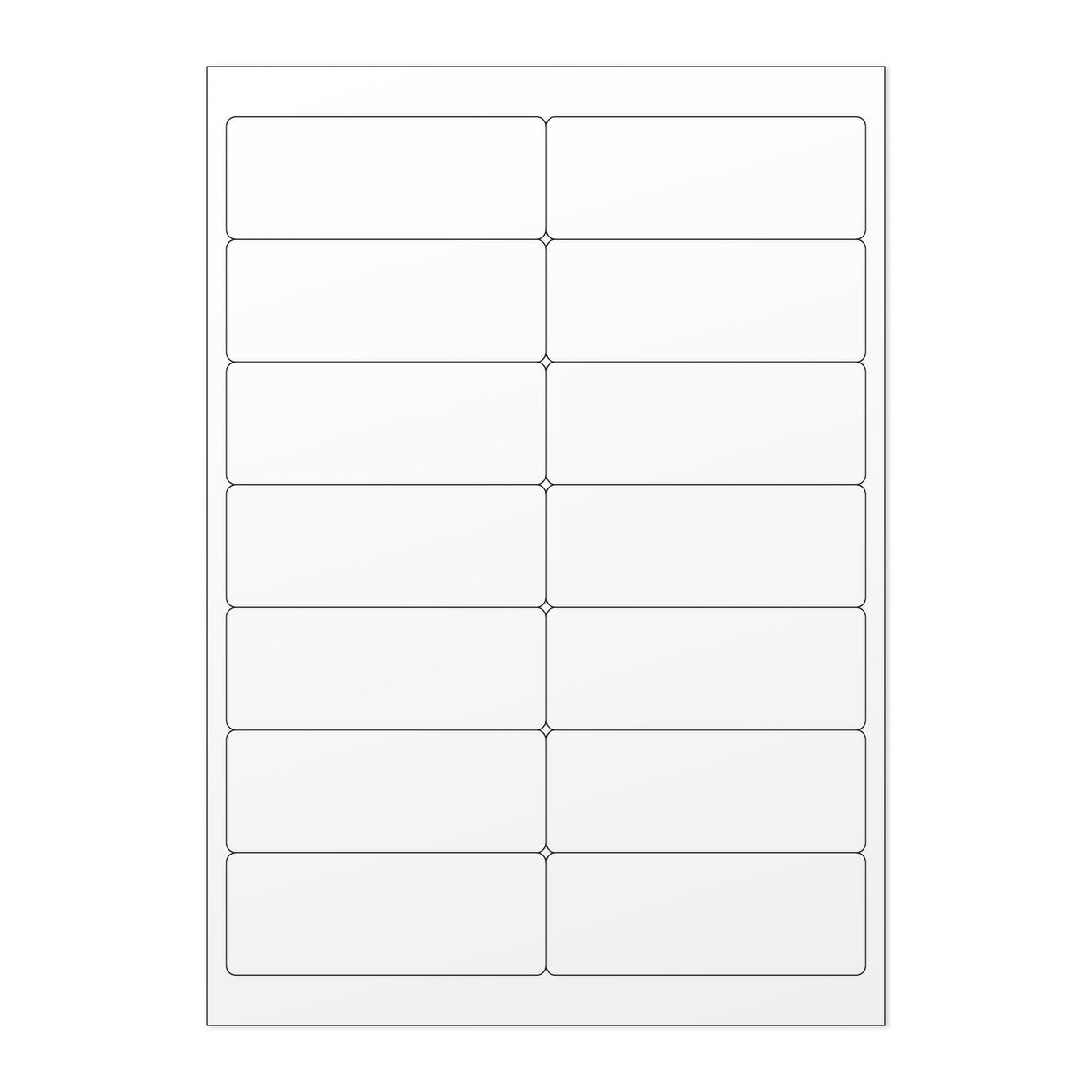 Étiquettes adhésives blanches et transparentes