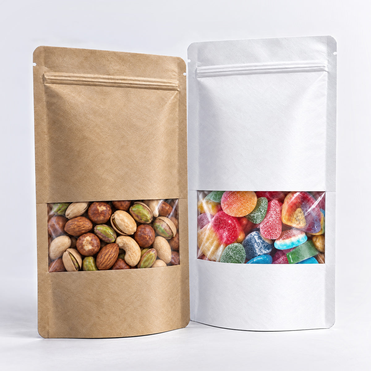 Sac alimentaires Doypack avec fenêtre
