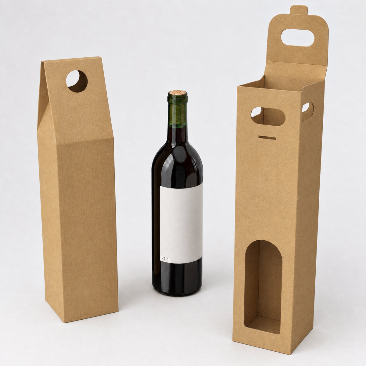 Boîte carton pour bouteille de vin (75 cl.)