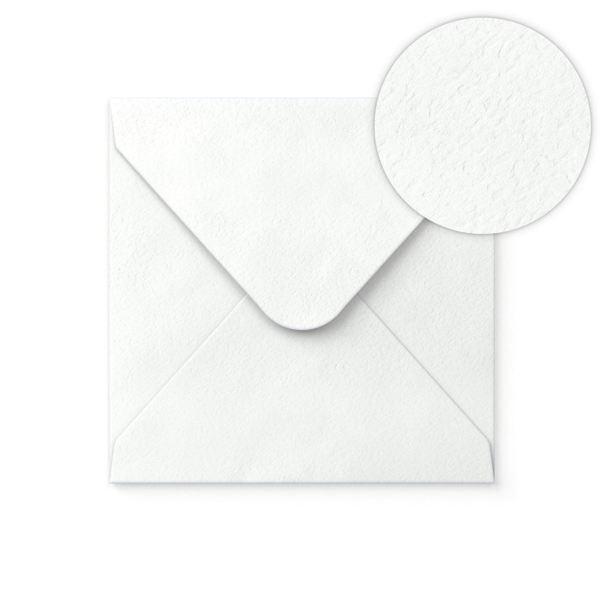 Enveloppe blanche avec effet martelé 155x155 mm
