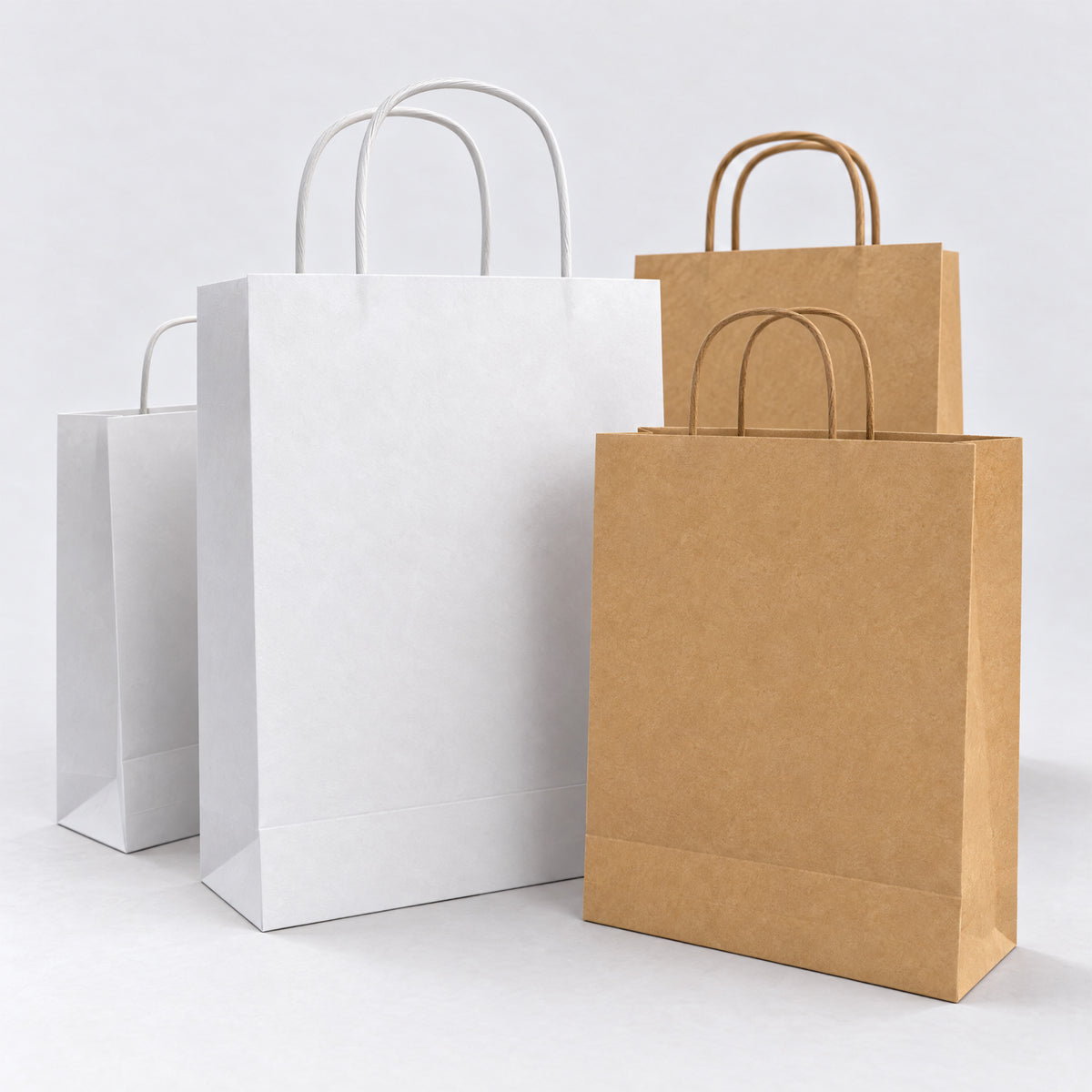 Sacs en papier avec anses torsadées