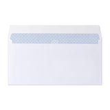 Enveloppe blanche avec impression intérieure – fenêtre 110x220 mm (DL) 100gsm