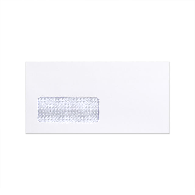 White Envelope with Internal Opacity - Window 110x220 mm (DL) 110gsm