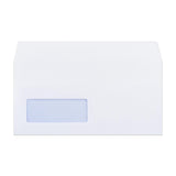 Enveloppe blanche avec impression intérieure – fenêtre 110x220 mm (DL) 90gr/m²