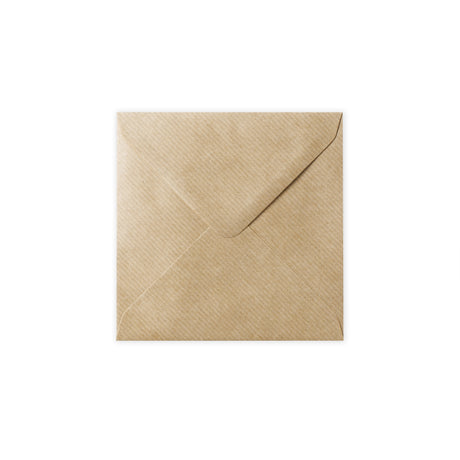 Enveloppe kraft striée 130x130 mm