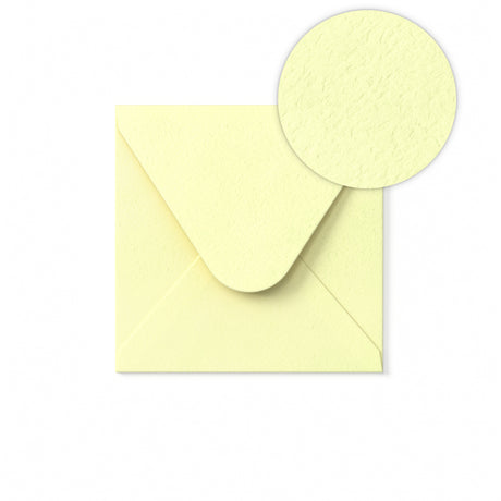 Enveloppe Ivoire avec effet martelé 110 x 110 mm