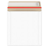 Enveloppes blanches en carton rigide