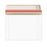 Enveloppes blanches en carton rigide