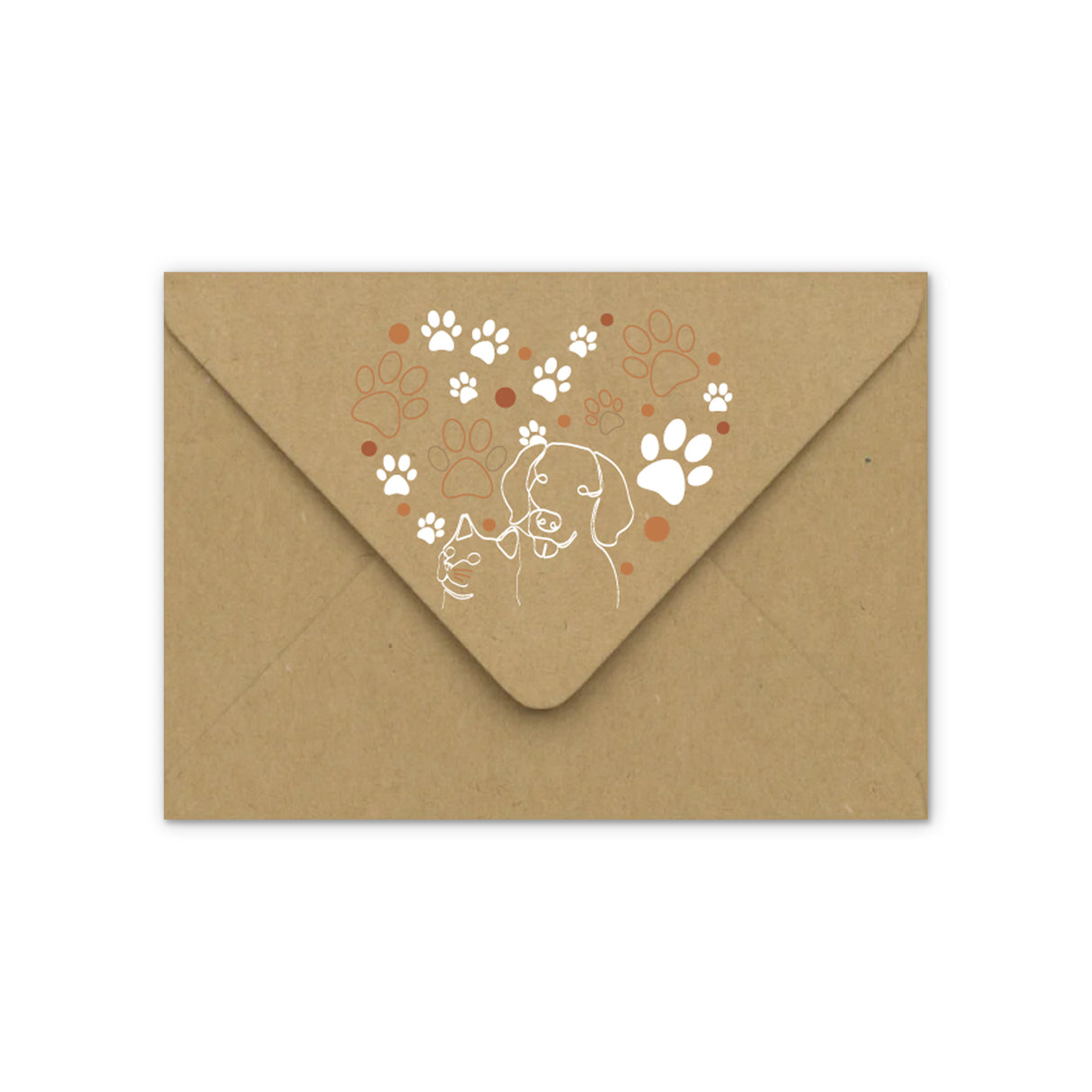 Enveloppe Motif Empreinte de patte