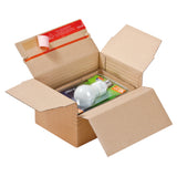 Boîte en carton ajustable avec fermeture auto-agrippante pour les expéditions