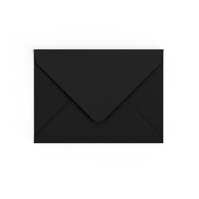 Black British Made Gummed V-Flap Envelope (133 x 184mm)