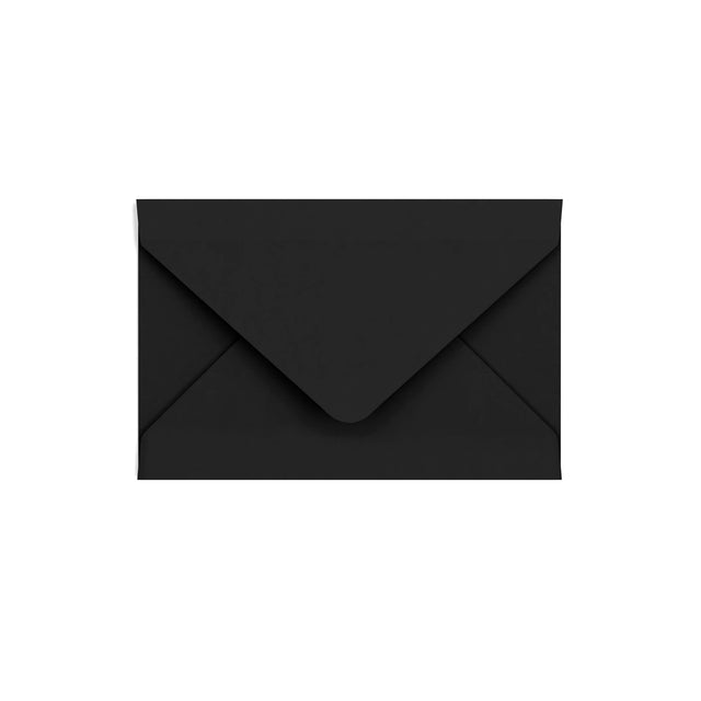 Black British Made Gummed V-Flap Envelope (62 x 94mm)