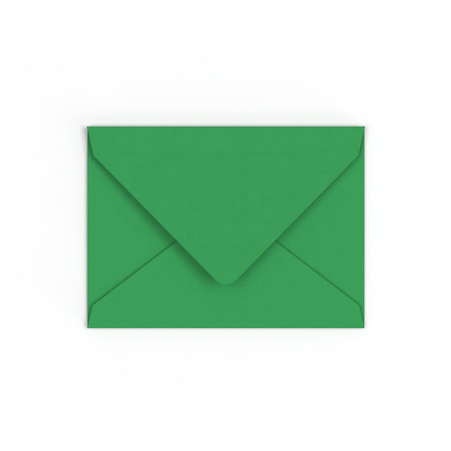 C7 Kelly Green British Made Gummed V-Flap Envelope (82 x 113mm)