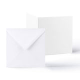 Cartes 300 g/m² et enveloppes blanches 100g/m² à texture lisse – lot