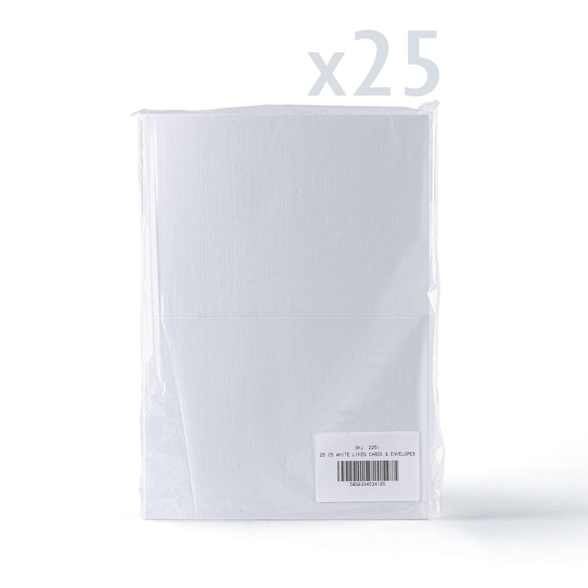 Cartes et enveloppes à texture lin – lot