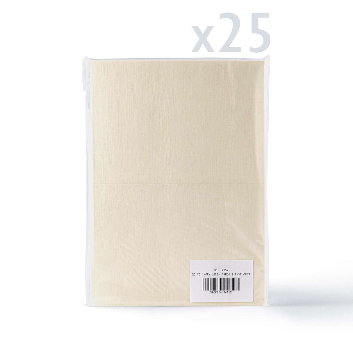 Cartes et enveloppes à texture lin – lot