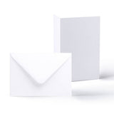 Cartes 300 g/m² et enveloppes blanches 100g/m² à texture lisse – lot