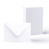 Cartes blanches lisses 250 g/m² et enveloppes 100 g/m² – lot