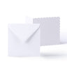 White Scalloped Cards & Envelopes Pack White 130x130 mm + 125x125 mm