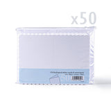 Cartes et enveloppes blanches à bord ondulé – lot
