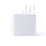 Cartes et enveloppes blanches à bord ondulé – lot