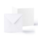 Cartes 300 g/m² et enveloppes blanches 100g/m² à texture lisse – lot
