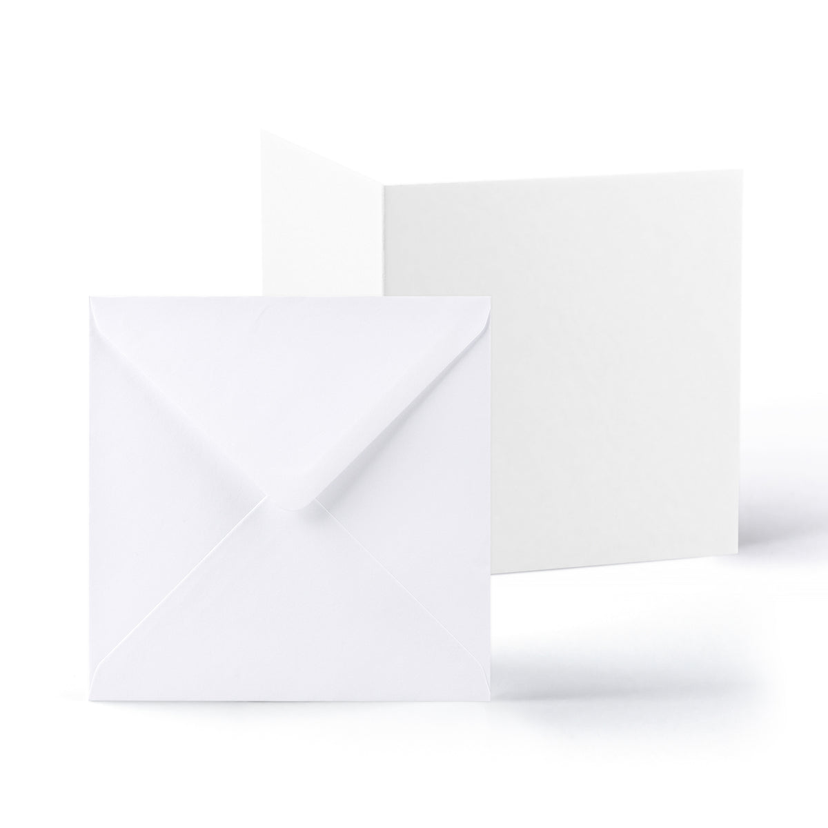 Cartes blanches lisses 250 g/m² et enveloppes 100 g/m² – lot