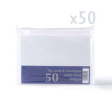 Cartes et enveloppes à texture lin – lot