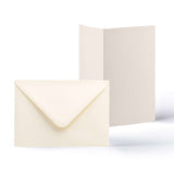 Cartes et enveloppes à texture lin – lot