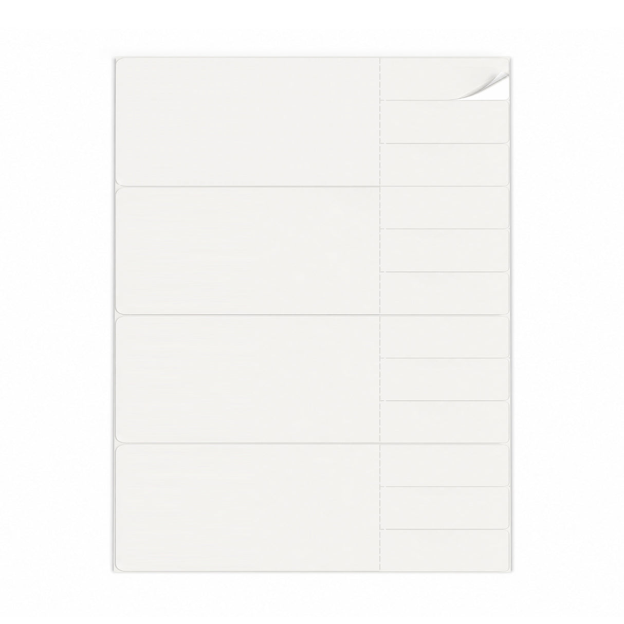 Lots d'étiquettes blanches L - 100 feuilles