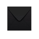 Enveloppe noire à rabat en pointe 155x155 mm