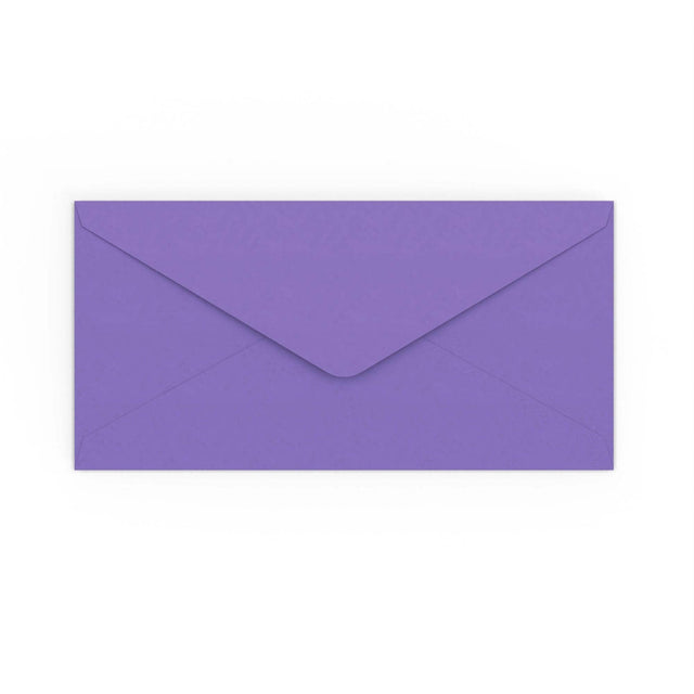 DL Purple Gummed V-Flap Envelope (110 x 220mm)