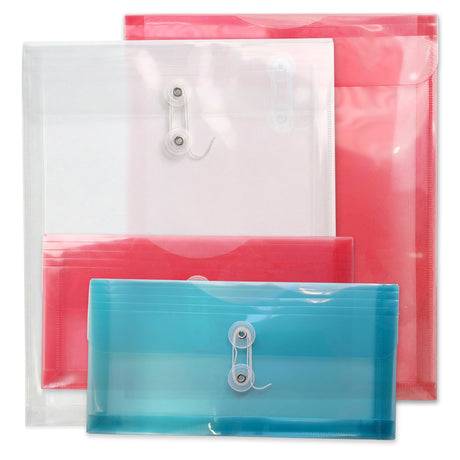 Enveloppe en polypropylène avec soufflet et fermeture japonaise