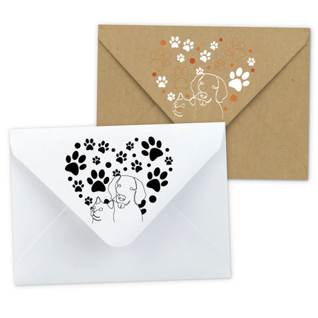 Enveloppe Motif Empreinte de patte
