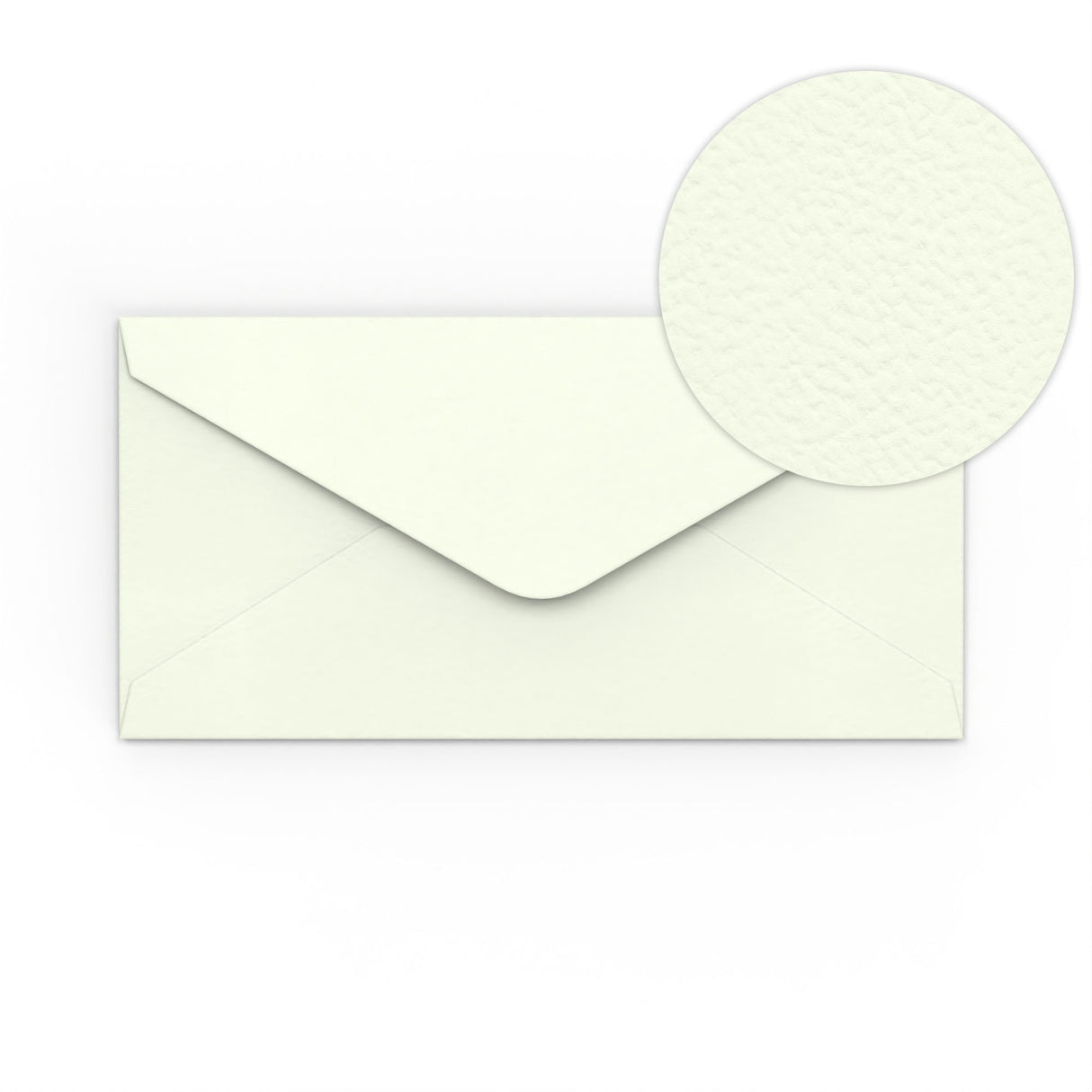 Enveloppes en papier blanc lait martelé