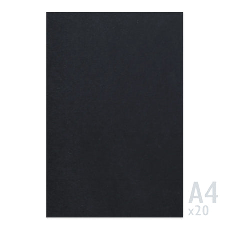 Papier noir 225g/m² - 20 feuilles A4
