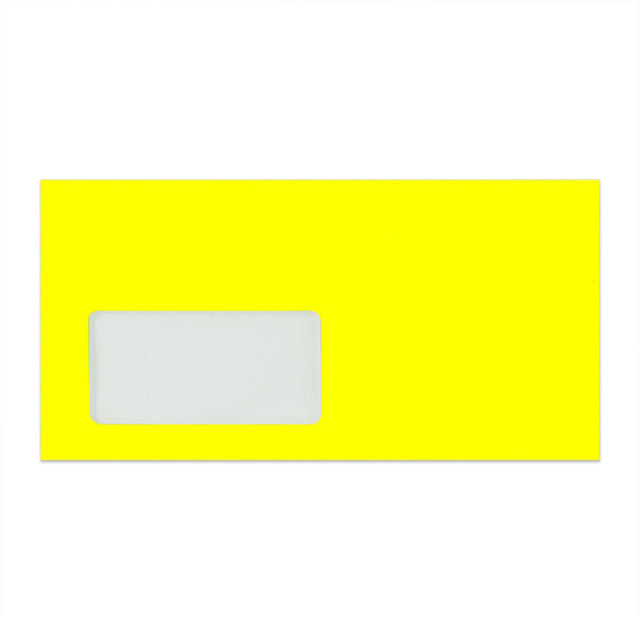 DL Yellow Peel & Seal Neon Envelope (110 x 220mm)