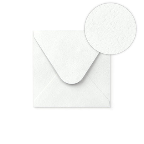 Enveloppe blanche avec effet martelé 110x110 mm