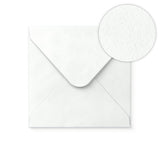 Enveloppe blanche avec effet martelé 155x155 mm