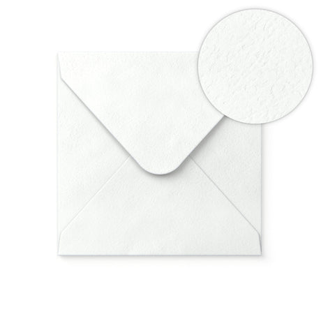 Enveloppe blanche avec effet martelé 155x155 mm