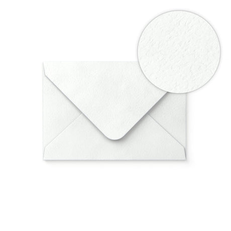 Enveloppe blanche avec effet martelé 65x94 mm